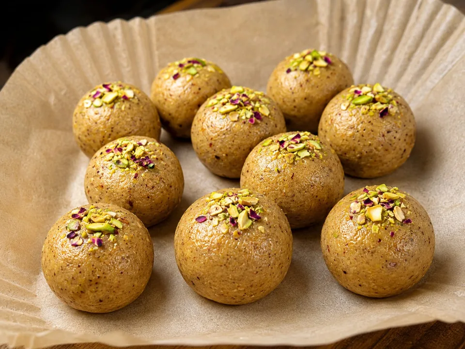 Protein laddoos with pistachio