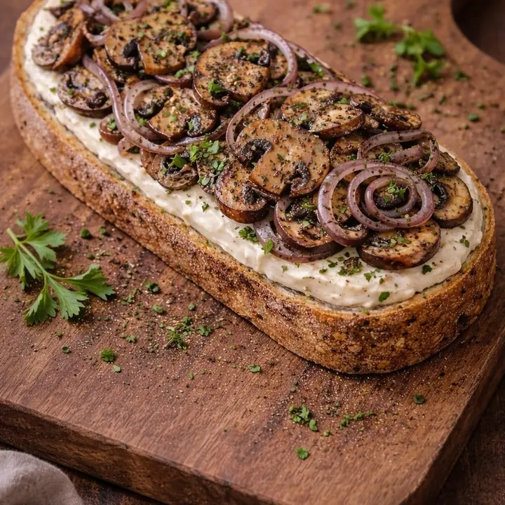 Mushroom Peanut Velvet Toastie